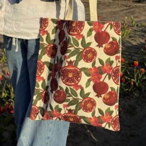 pomegrenate tote bag